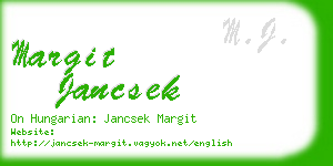 margit jancsek business card